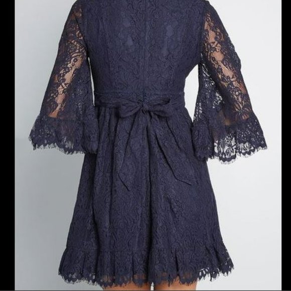 Modcloth Lace Bell Sleeve Mini Dress - Picture 6 of 11
